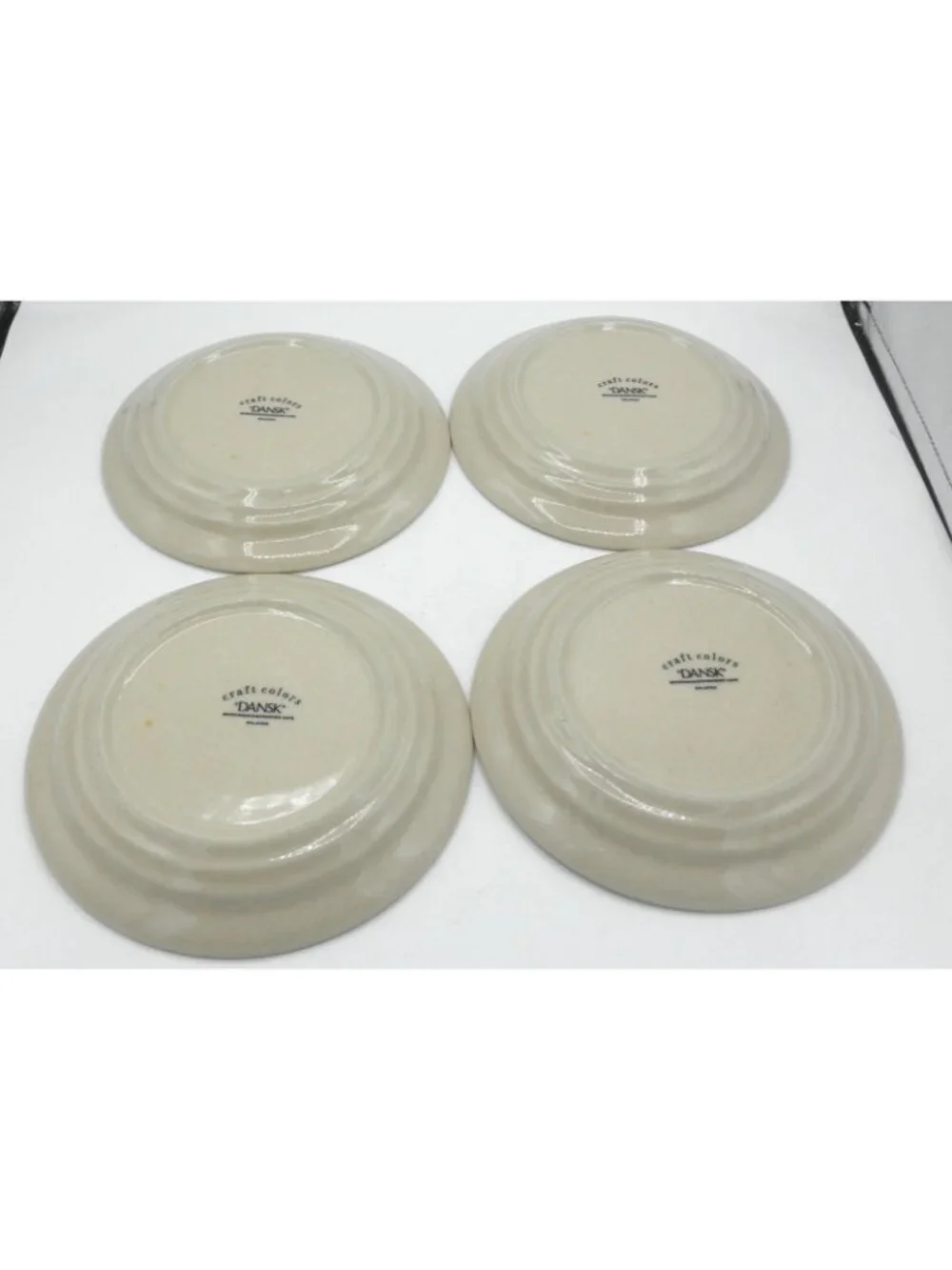 Craft Colors Oatmeal by Dansk 8 Inch Salad Plates Set of 4 Pattern Code: DANCRCO